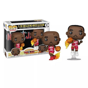 Funko Pop! NBA JAM: Rockets - Clyde Drexler and Hakeem Olajuwon 2-Pack image 0