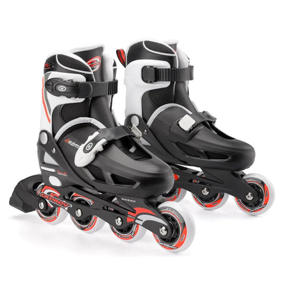 Osprey Kids Quad Skates - Adjustable Roller Skates, Small-Medium , Black/Red image 0