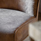 Gallery Tarnby Brown Leather Bar Stool, 2 Pack