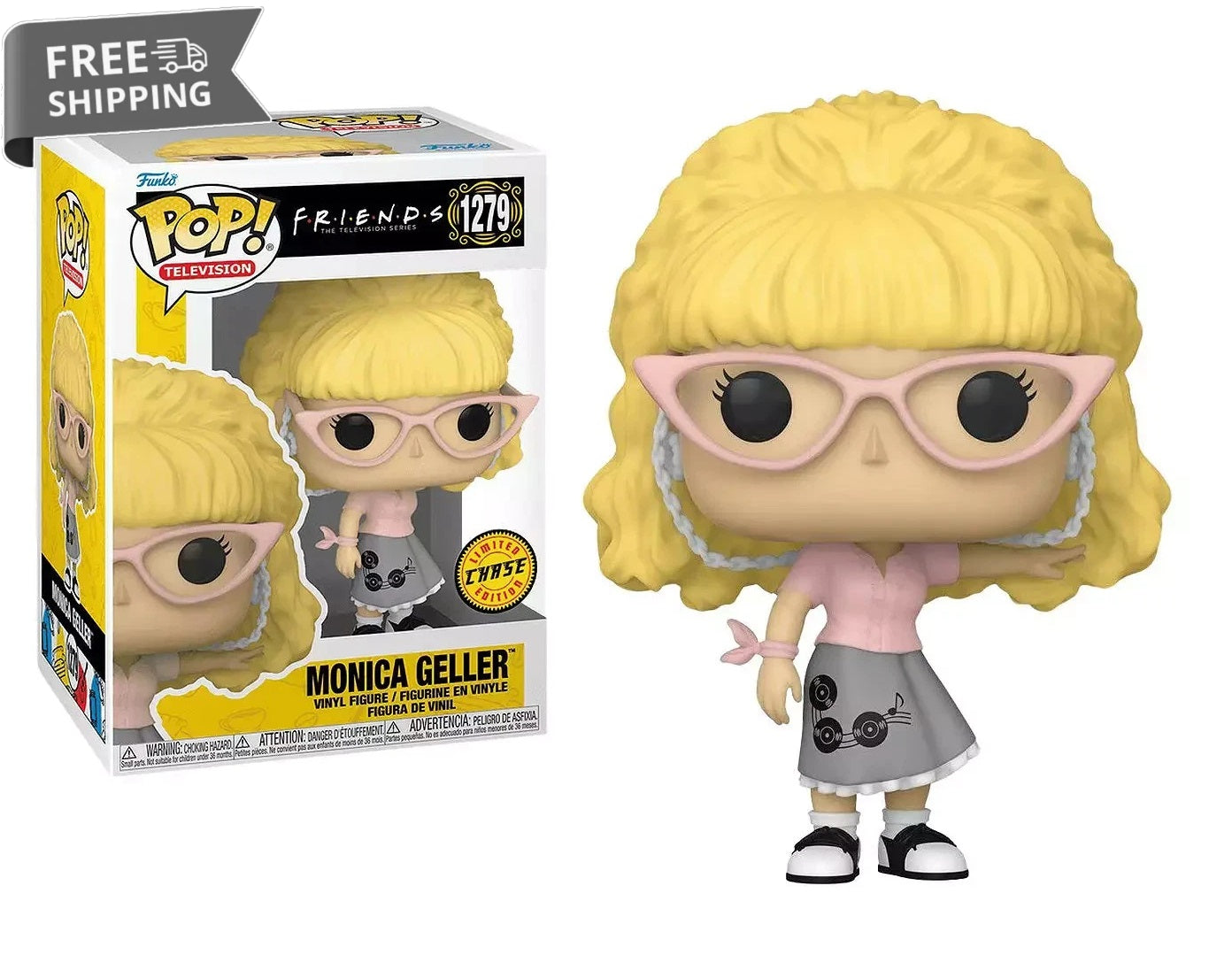 Funko POP! TV: Friends - Waitress Monica Geller Rare CHASE Variant image 0