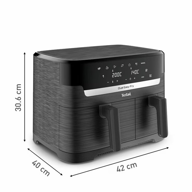 Tefal Easy Fry Essential Dual Air Fryer 8.3L, EY901HG