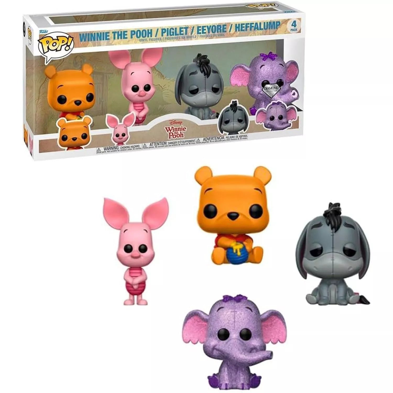 Funko Pop! Disney: Winnie The Pooh 4-Pack – Winnie, Piglet, Eyeore, Heffalumo image 0