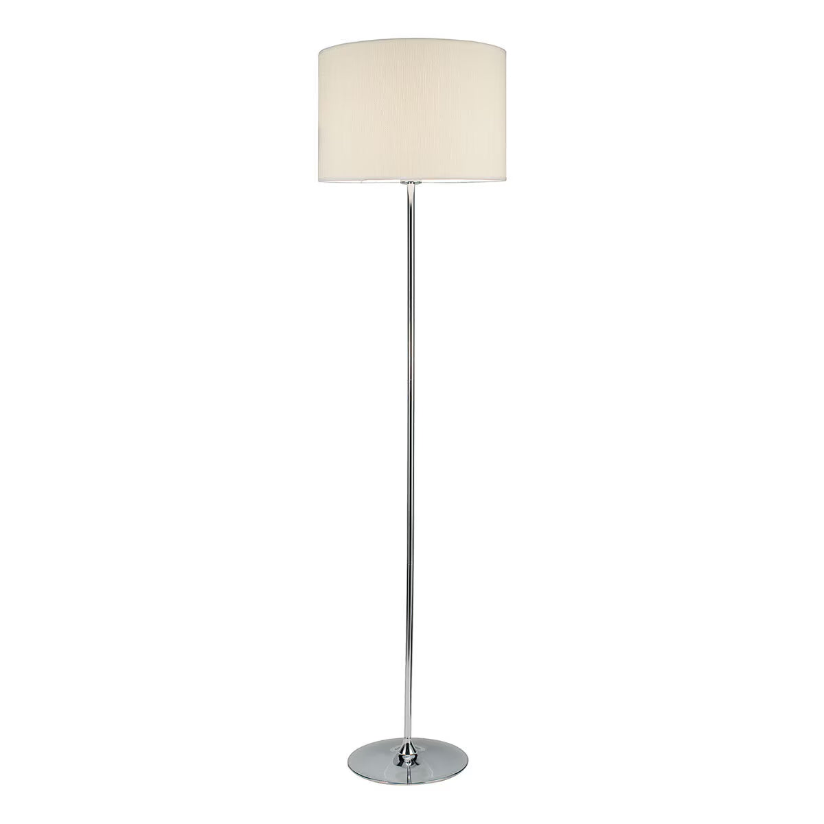 Delta Polished Chrome Floor Lamp with Ivory Shade image 3