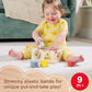 Fisher-Price Wood Baby Toy Flexi Shape Sorter, 7-Piece Wooden Activity with Elastic Bands for Infants & Toddlers Ages 9+ Months