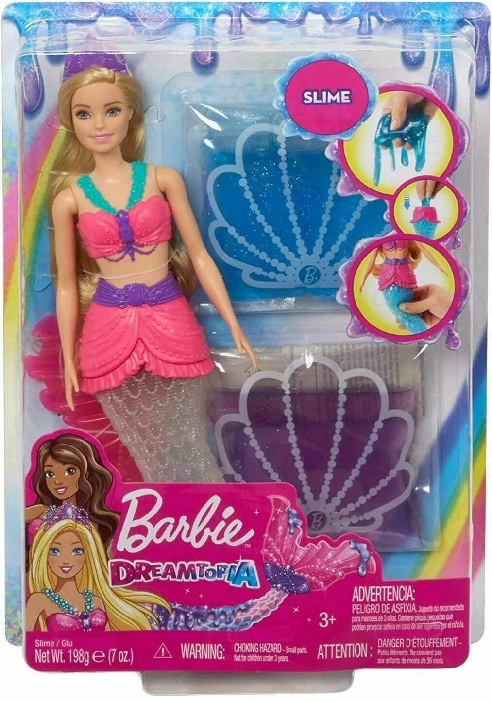 Barbie Dreamtopia Slime Mermaid Doll with 2 Slime Packets image 0