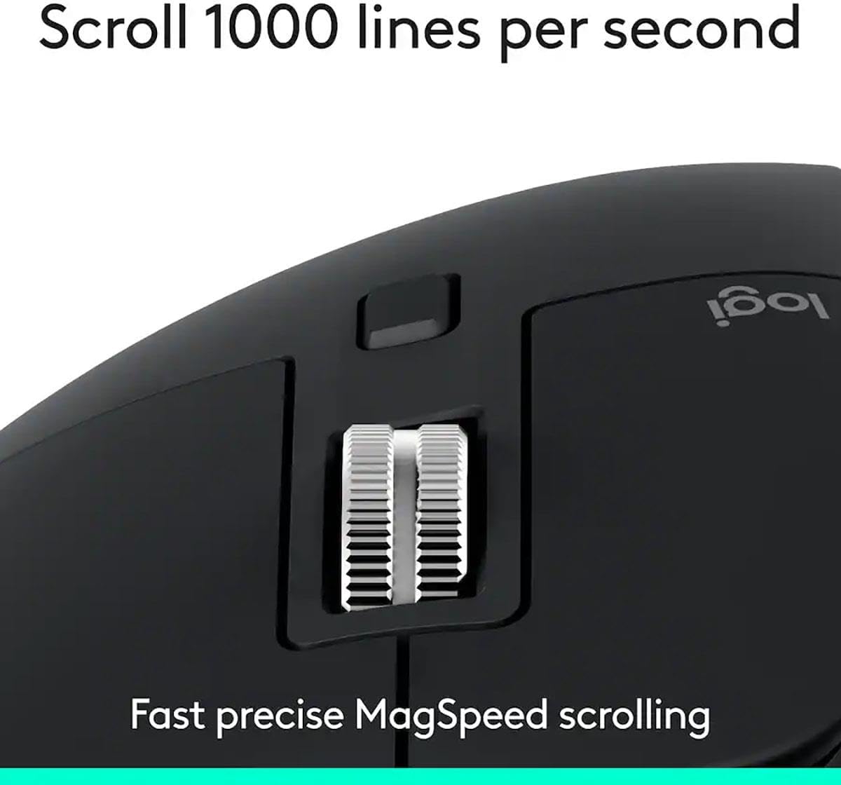 Logitech MX Master 3S Mouse 8K DPI Quiet Click Black image 2