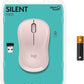 Logitech M220 Silent Wireless Mouse with USB Receiver Rose image 1