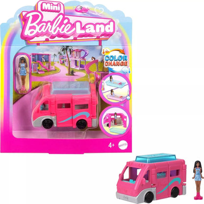 Mini Barbie Land Collectible Playset With 1.5-Inch Doll And DreamCamper image 0