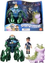 Disney and Pixar Elio Action Figure Storyteller 3 Pack, Elio, Ambassador Grigon and Glordon Characters, Posable Movie Toys at 4-In Scale