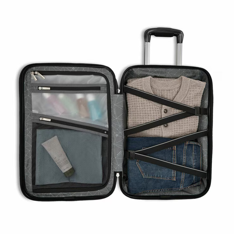 Samsonite Precision DLX 2 Piece Hardside Expandable Spinner Luggage Set in Black