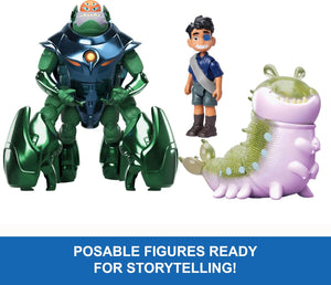 Disney and Pixar Elio Action Figure Storyteller 3 Pack, Elio, Ambassador Grigon and Glordon Characters, Posable Movie Toys at 4-In Scale