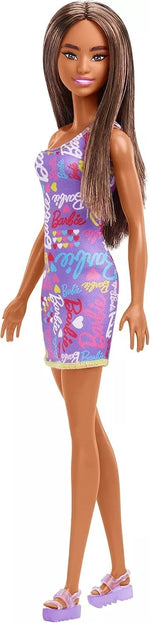 Barbie Fashionistas Chic Brunette Doll – Stylish Dress & Sandals image 0