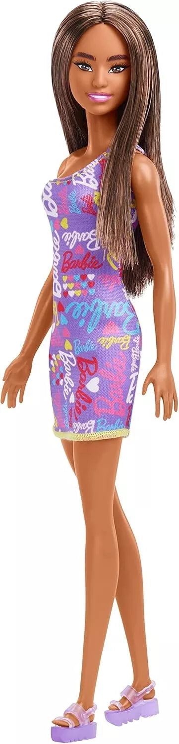 Barbie Fashionistas Chic Brunette Doll – Stylish Dress & Sandals image 0