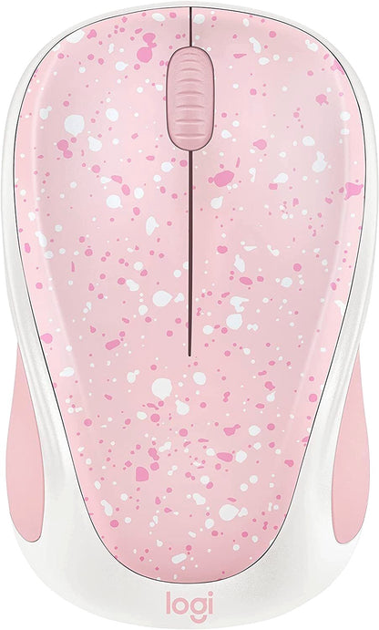 Logitech Mouse Beautiful pink/White Rose Splash M317 Wireless image 0