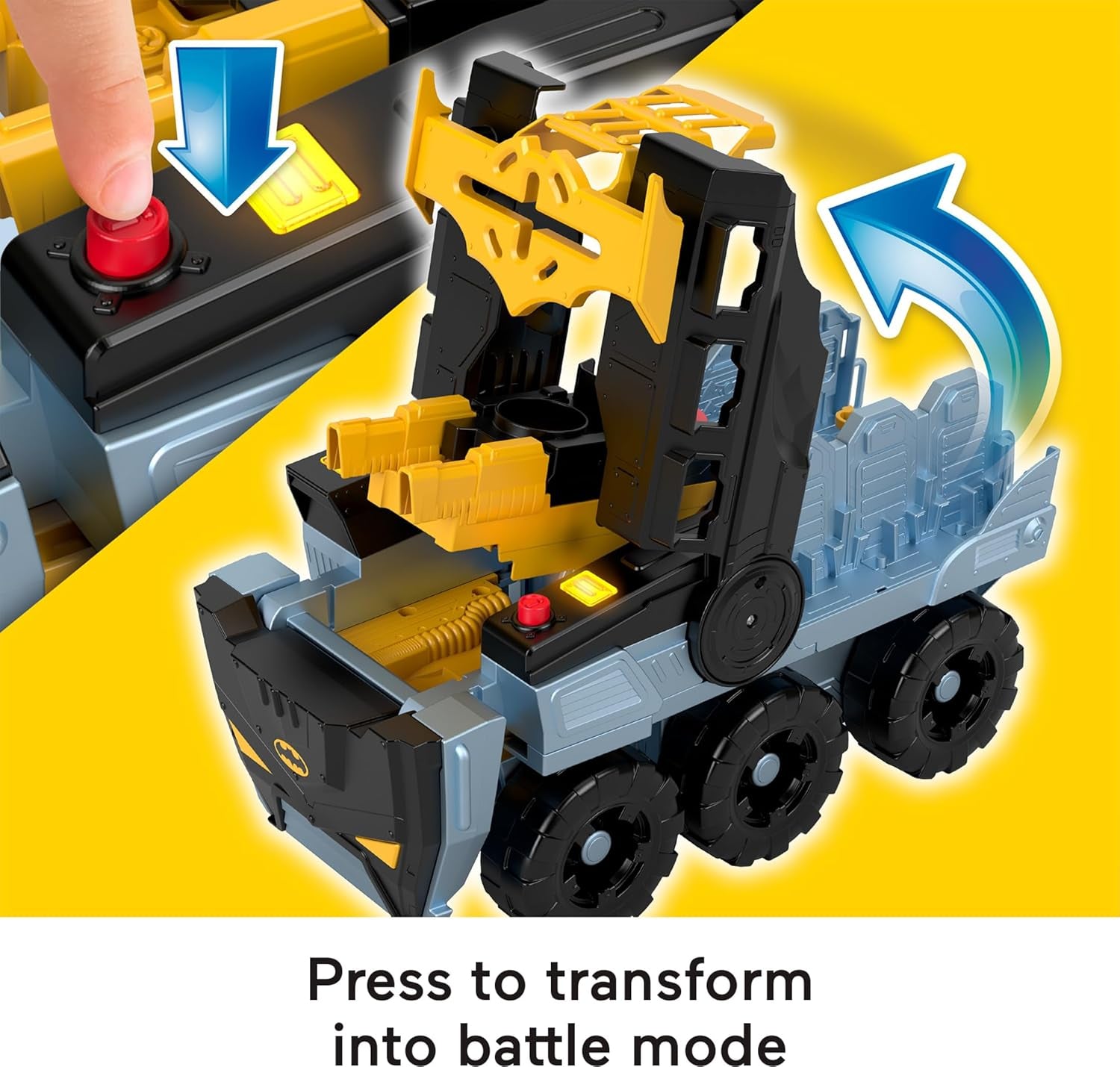 Imaginext DC Super Friends Batman Toy Transforming Bat-Tank with Lights Sounds & Figure for Pretend Play Kids Ages 3+ Years