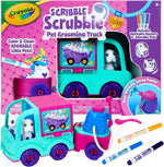 Scribble Scrubbie Pets Grooming Truck, Toy Pet Playset, Gift for Kids, Age 3, 4, 5, 6