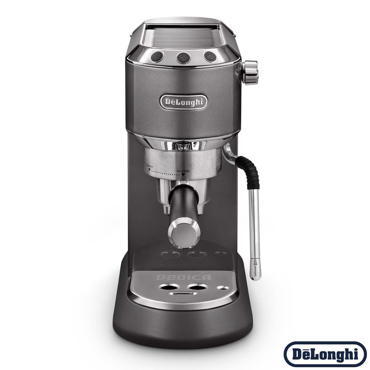 De'Longhi Dedica Arte Pump Espresso Coffee Machine in Grey, EC885.GY image 0