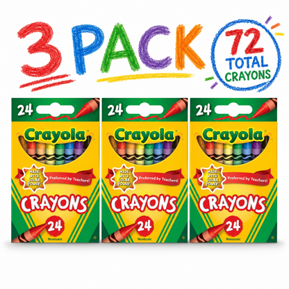 Crayons de cire classiques Crayola, paquet de 24 couleurs