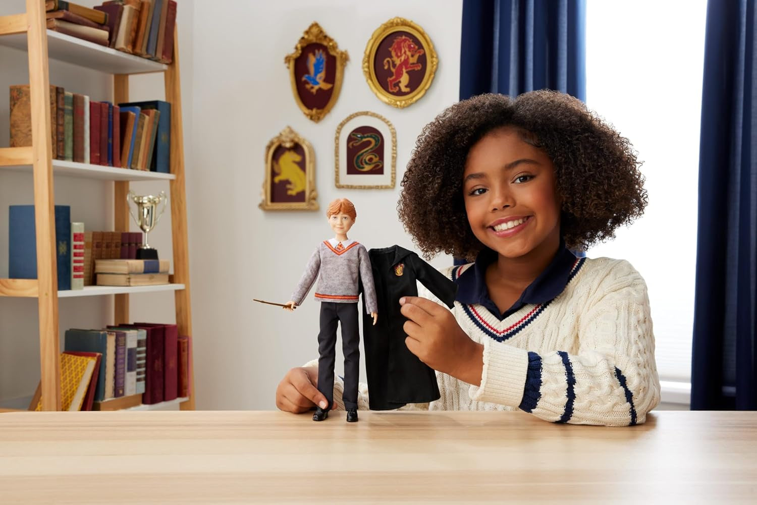 Harry Potter Toys, Ron Weasley Fashion Doll in Removable Signature Hogwarts Uniform with Wand Accessory, Inspired by the Movie, JGM20