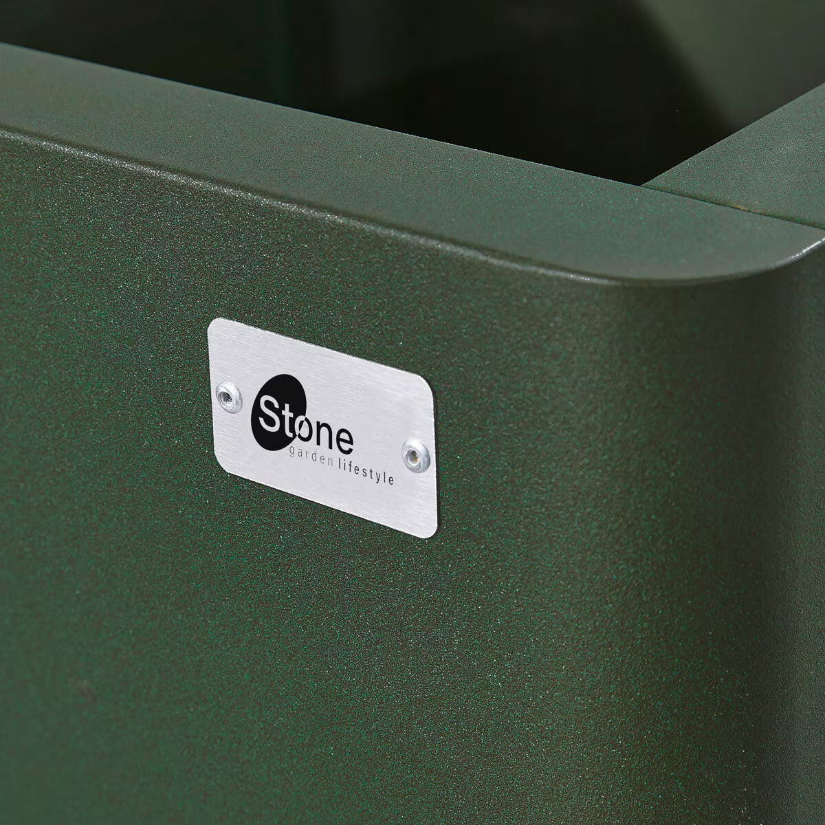 Stone Garden Hanbury 3-Tier Stackable Steel Planter Set in Green
