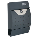 Phoenix Estilo Front Loading Letter Box MB0122KA in Graphite Grey with Key Lock image 0