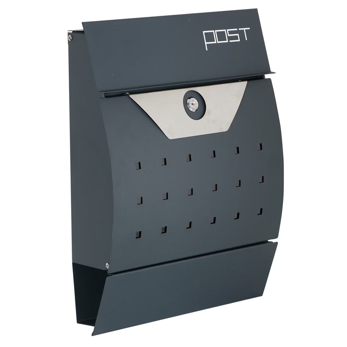 Phoenix Estilo Front Loading Letter Box MB0122KA in Graphite Grey with Key Lock image 0