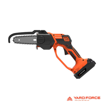 Yard Force 20V 12Cm Mini Chainsaw + 20V (2Ah) Battery & Charger Bundle