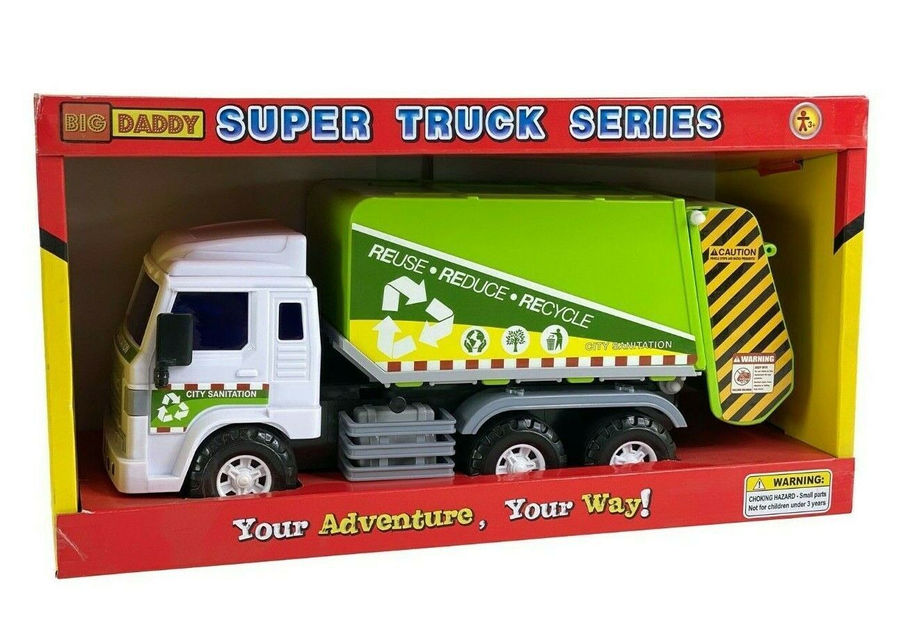 Bin Lorry Dumps When Full, Medium Duty Friction Powered Toy - Big-Daddy image 5