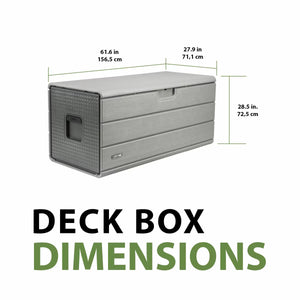 Lifetime 643 Litre (170 Gallon) Outdoor Storage Deck Box - Model 60508U