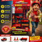 Coffret voiture avec accessoires - Pompiers et secours 10 pièces