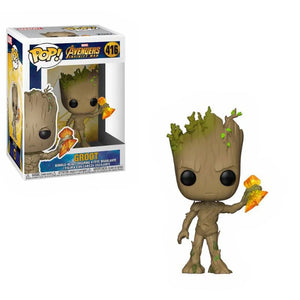 Funko Pop Bobble Marvel, Infinity War S2: Groot With Stormbreaker image 0