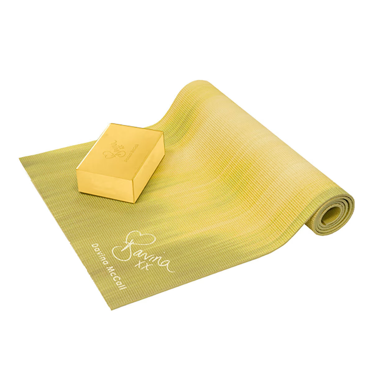 Davina Mccall Yoga Mat & Block Set in Blue image 2