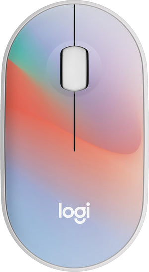 M340 Wireless Mouse with Limited Edition Prints, USB Receiver and Silent Clicks, Portable Wireless Mouse for Laptop, PC, Windows, Chrome, Surface, Sheer Dream - Optical - Wireless - 32.81 Ft