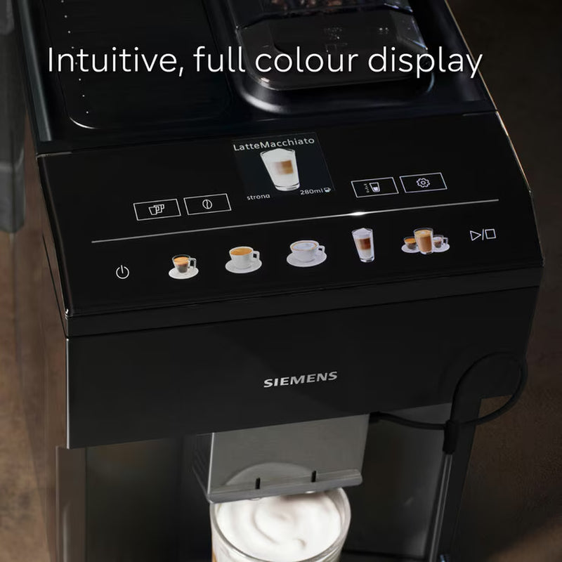 Siemens TP513GB9 EQ500 Bean to Cup Coffee Machine in Piano Black