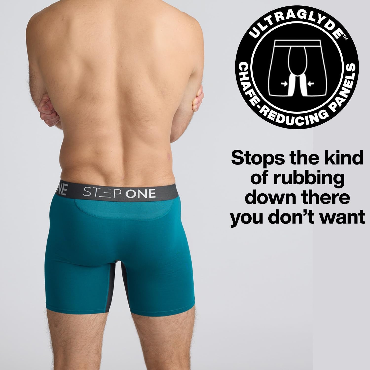 Mens Boxers Shorts, 1 Pair, anti Chafing Underwear for Men, Moisture-Wicking Boxer Shorts with 3D Pouch. Fabric Made from Bamboo Viscose