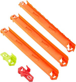 Track Builder Pack 30 Cm Easy Interlocking Flat Track Set 2 Cast and 1 Flexible 30 Cm Track Parts and 2 Adapters JDW41