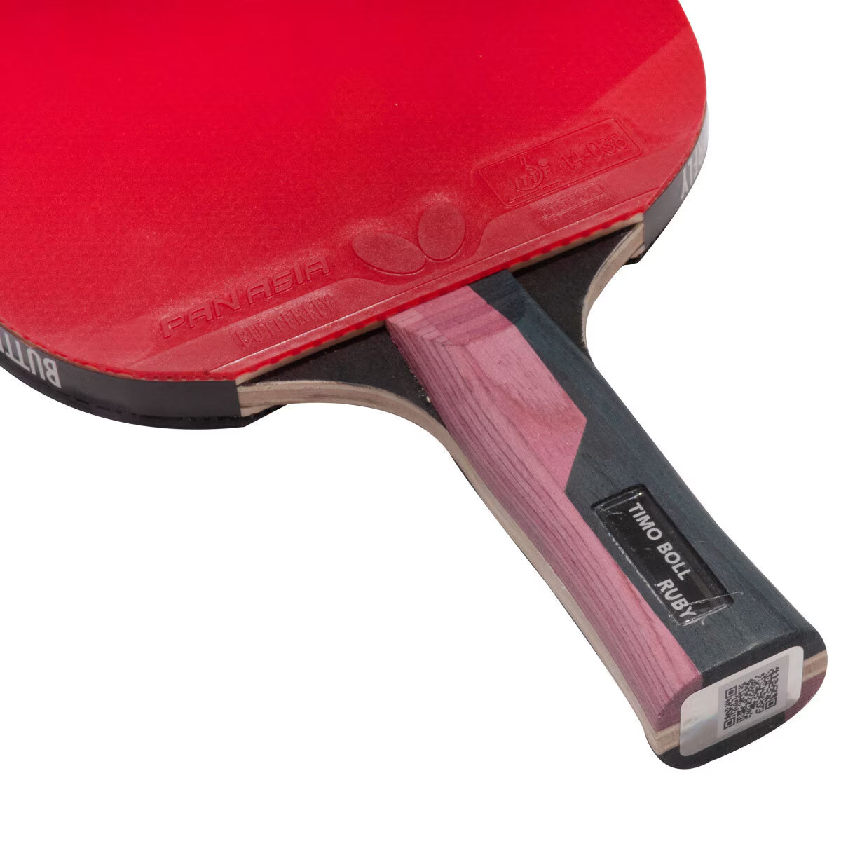 Butterfly Timo Boll Ruby Indoor Table Tennis Bat and Ball Set image 2