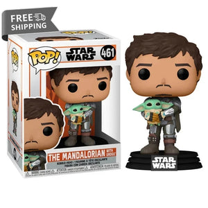 Funko POP! Star Wars: The Mandalorian - Mando Holding Child image 0