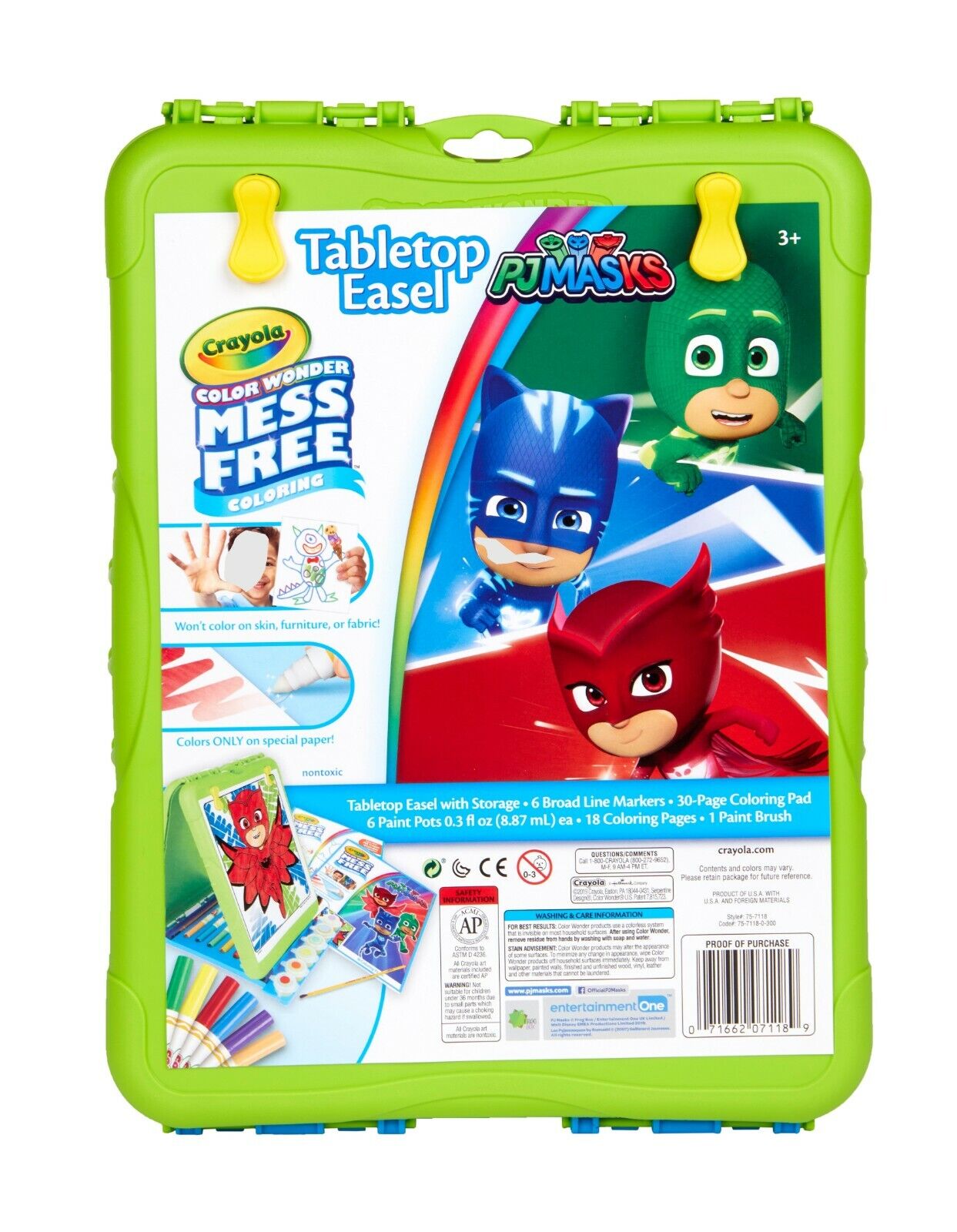 Crayola Colour Wonder Tabletop Easel Kit PJ Mask +  Refill Book image 1