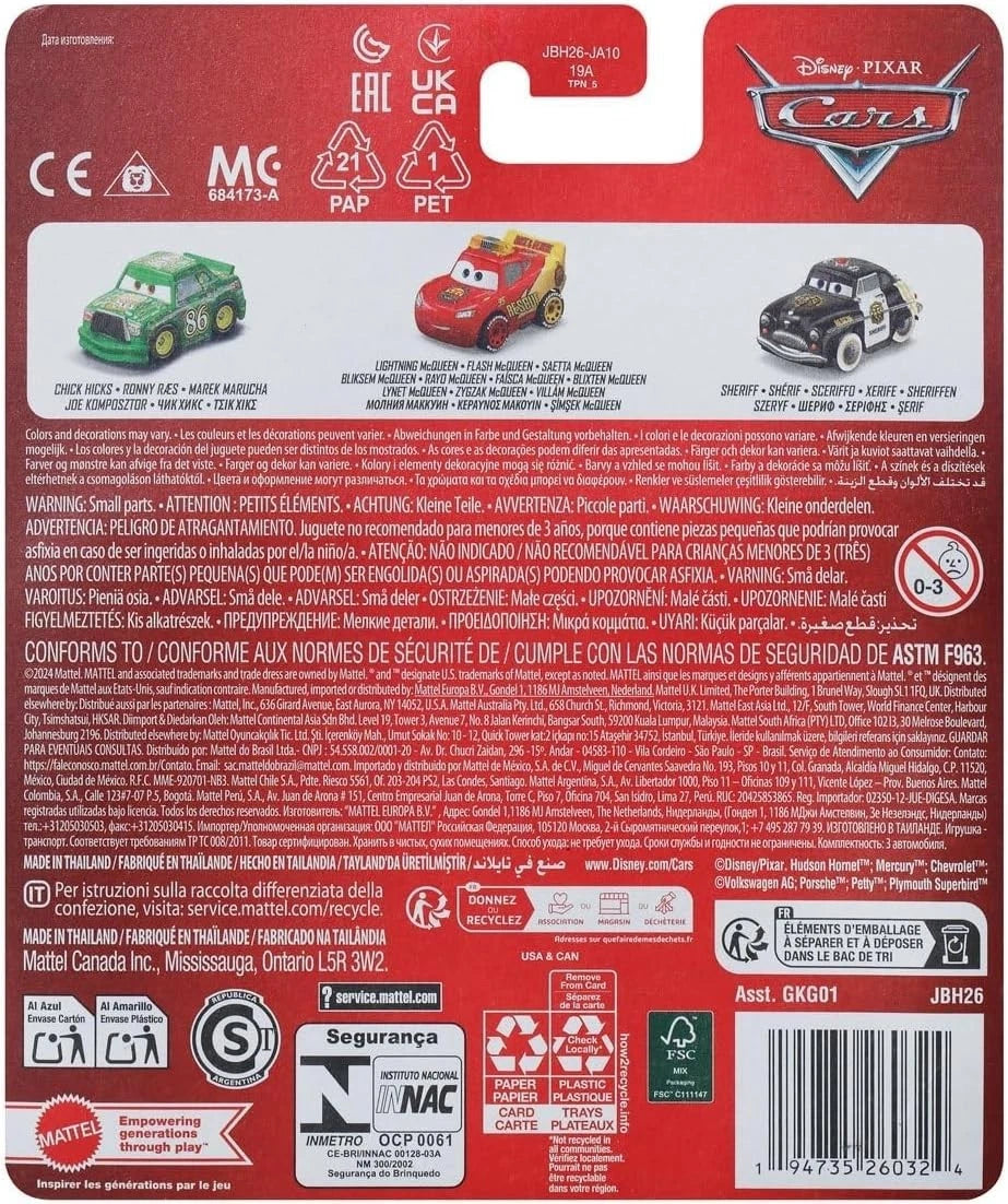 Disney Pixar Cars Mini Racers Rotor 3-Pack Die-Cast Metal Vehicles image 2