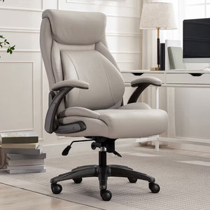 La-Z-Boy Air Lumbar Manager'S Office Chair with Flip up Arms, Beige