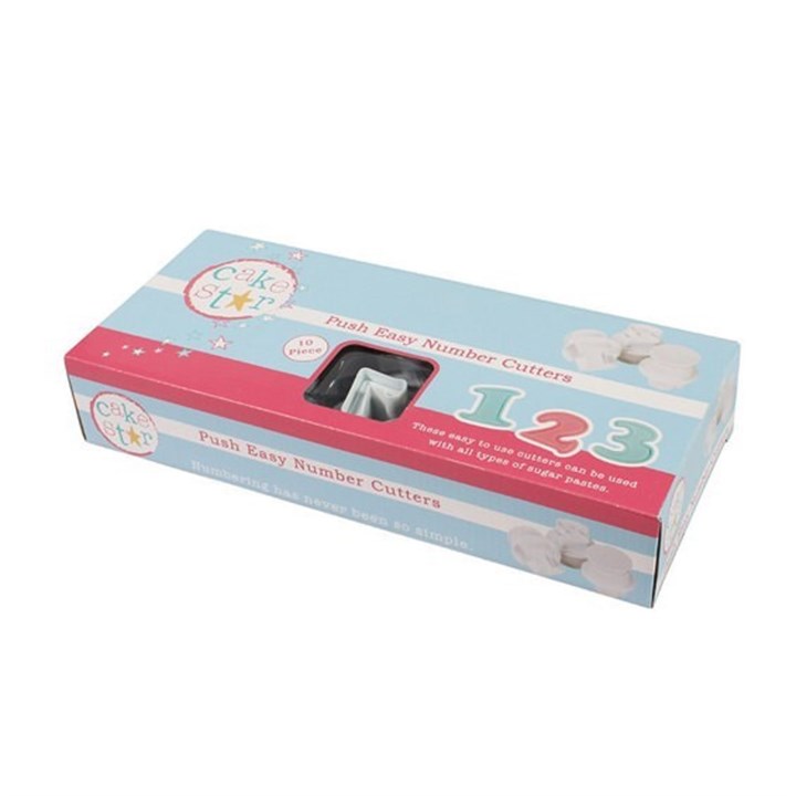 Cake Star Sugarcraft Push Easy Number 0-9 Icing Cutters Set 10 Piece image 6