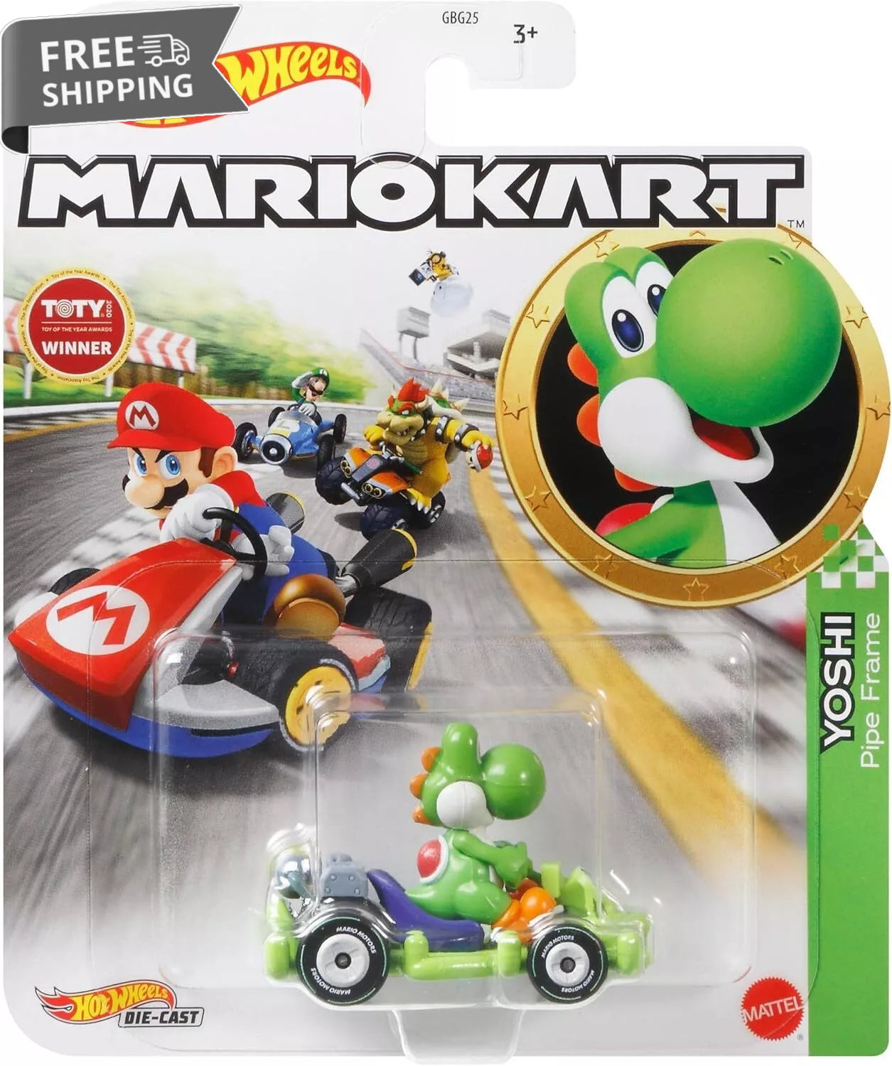 Hot Wheels Mario Kart Yoshi Pipe Frame image 0