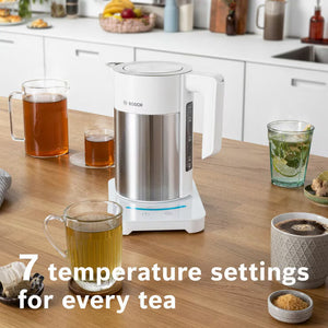 Bosch Sky Variable Temperature Kettle in White, TWK7201GB