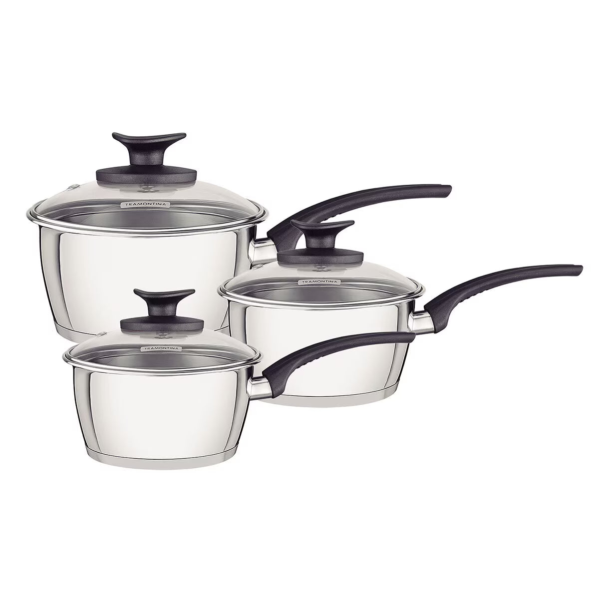 Tramontina Stainless Steel Saucepan Set, 3 Piece image 1