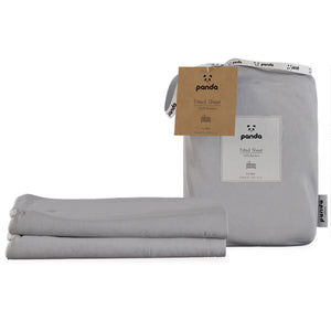 100% Bamboo Cot Size Fitted Sheets, 2 Pack in Quiet Grey image 0