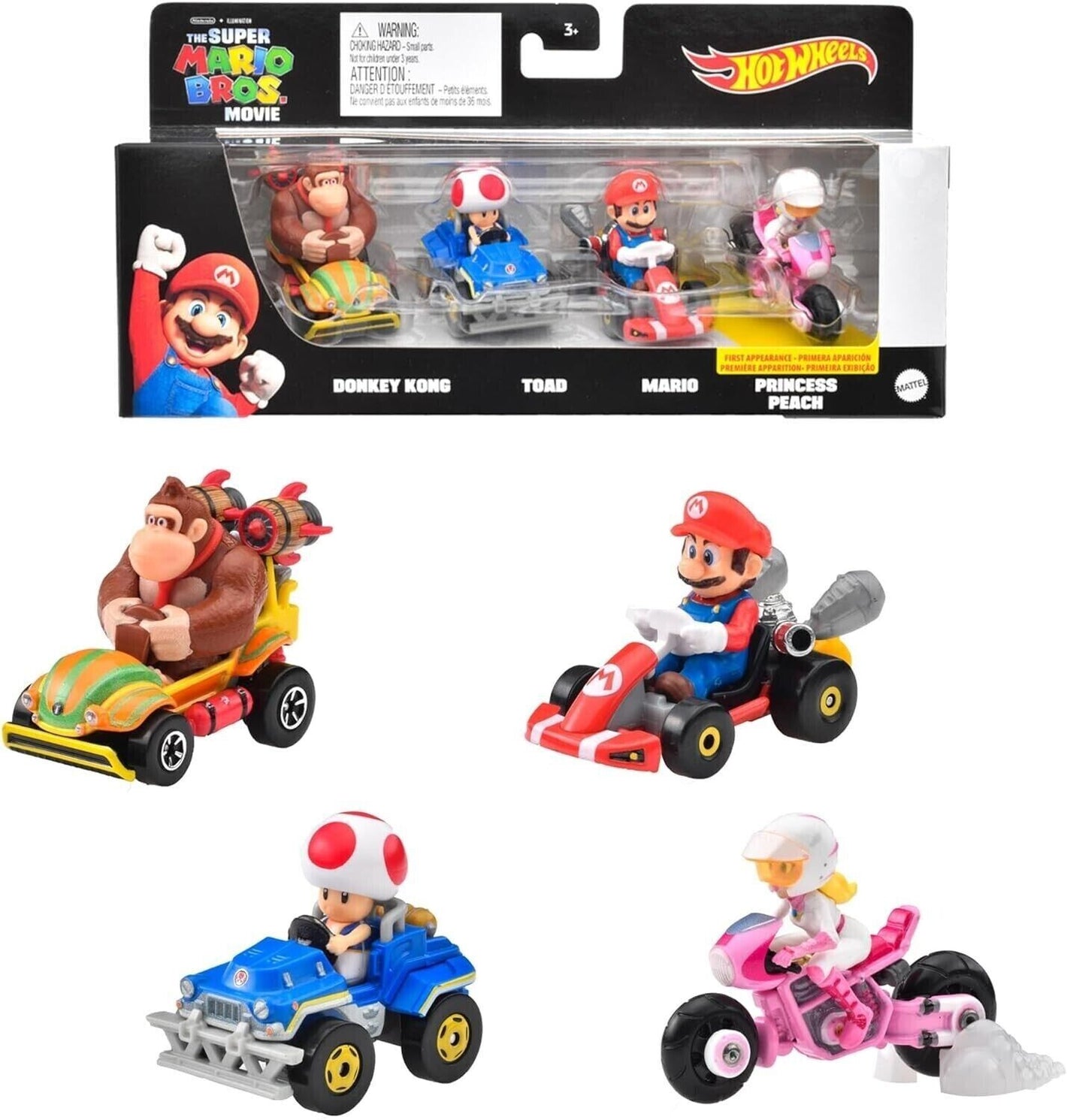 Hot Wheels The Super Mario Bros, Jungle Kingdom 4 Pack image 0