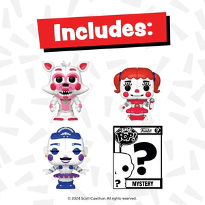 Funko Bitty POP! Five Nights at Freddy's Ballora, Foxy, Baby, & Mystery image 1