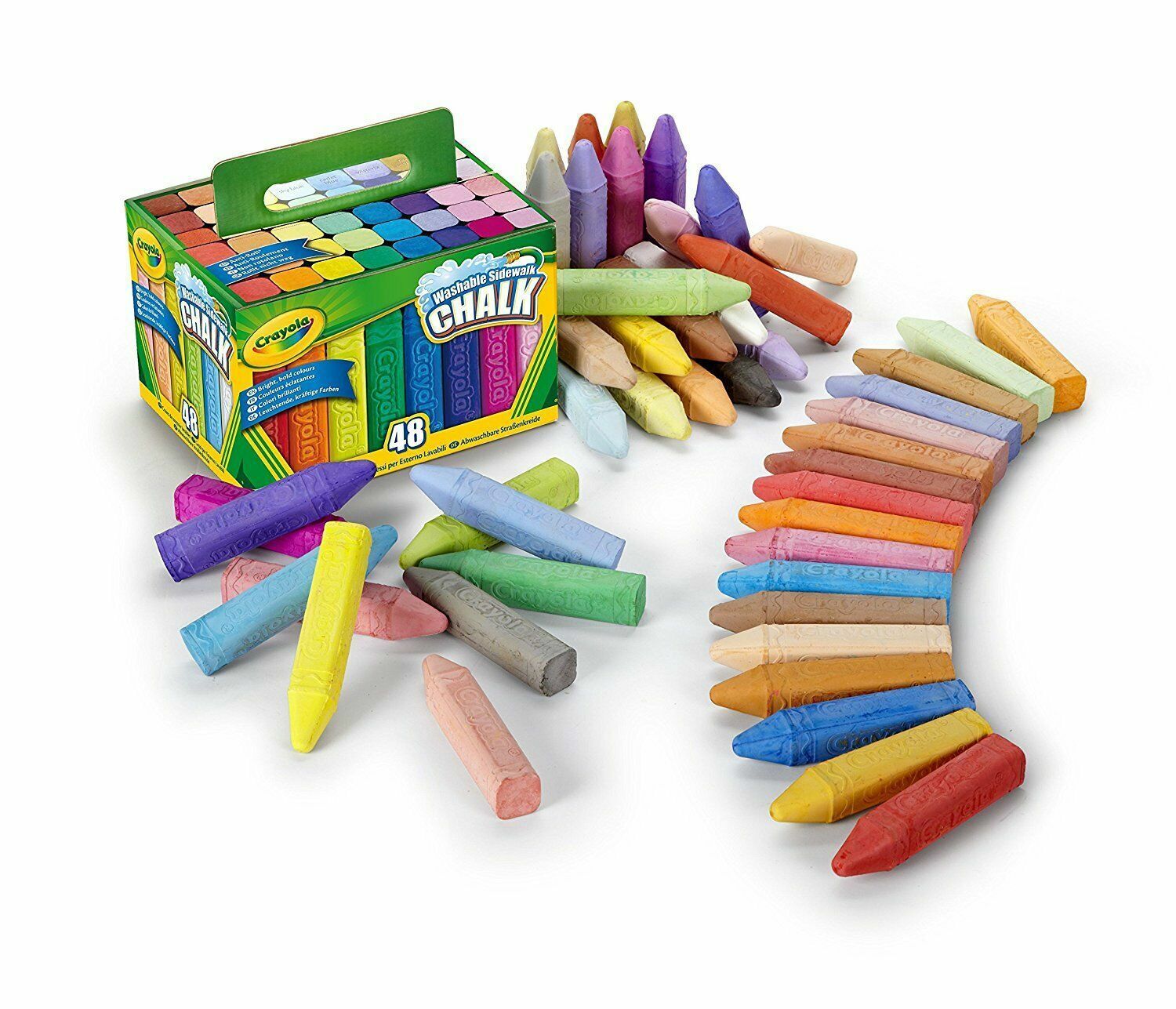 Crayola Chalk Washable Anti-Roll 48-Piece image 8
