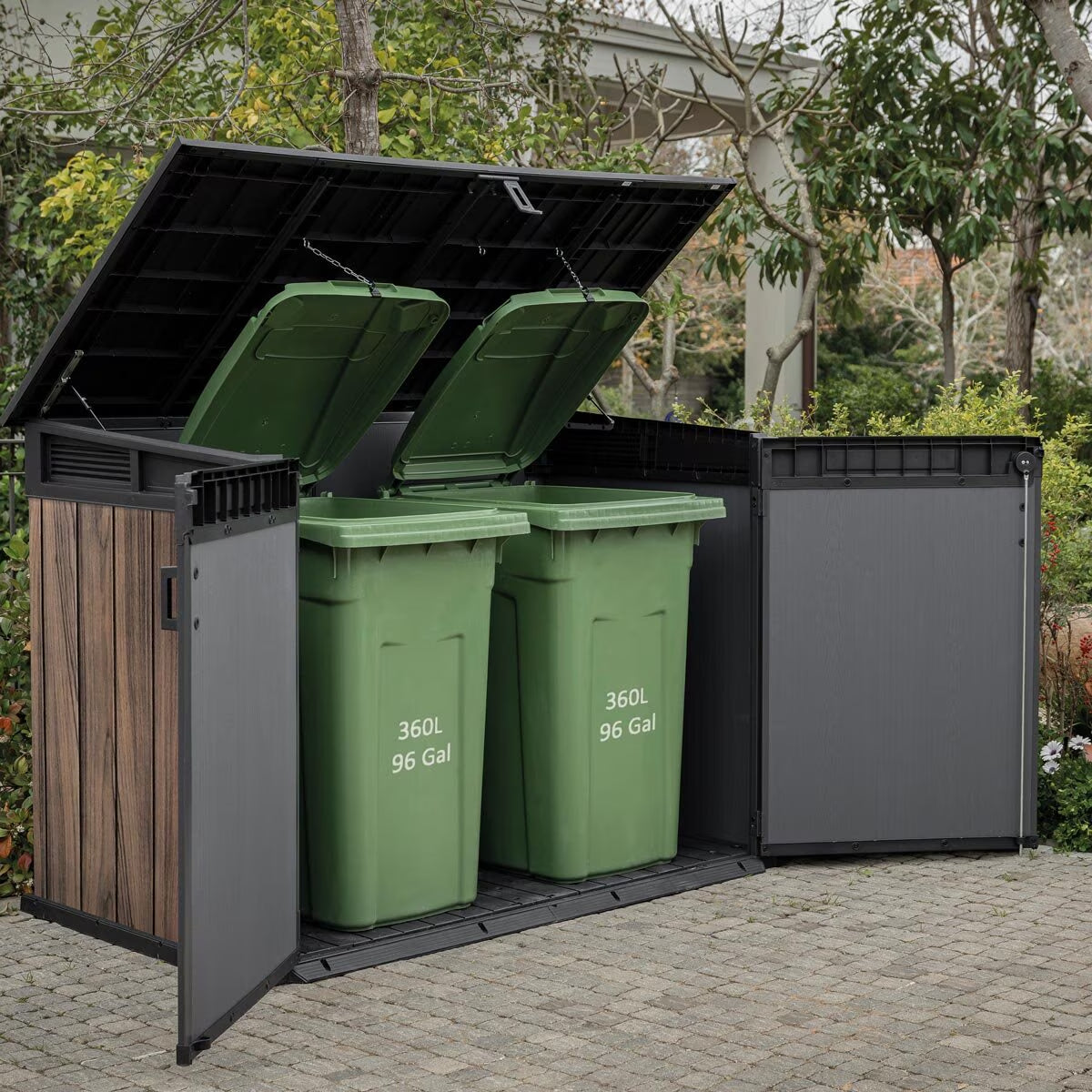 Keter Rosewood Horizon 6Ft 3" X 3Ft 7" (1.9 X 1.1M) Horizontal 2,020 Litre Storage Shed